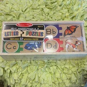 Self-Correcting A-Z, Melissa & Doug Letter Puzzles, 52 pcs, Brand New!